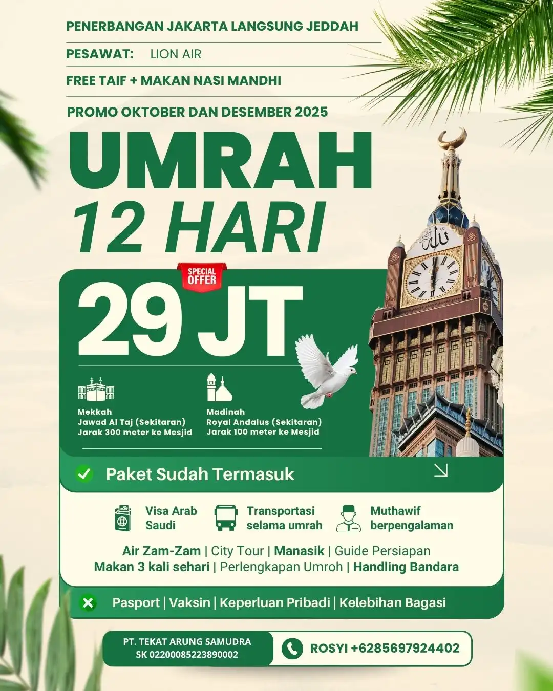 UMROH NYAMAN 2025 12 HARI